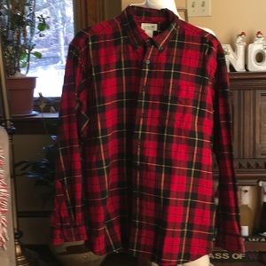 Red Black and Yellow Check Flannel Shirt
